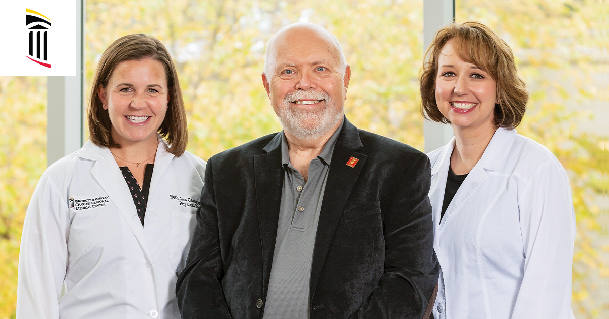 Colan Ratliff with UM Charles Regional Medical Center's doctors